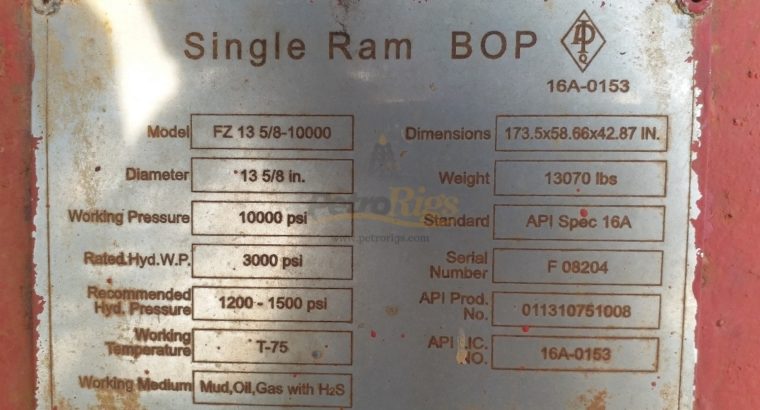 FMC 13 5/8 10k psi BOP