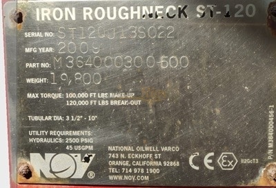 NOV Iron Roughneck ST 120