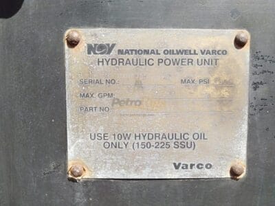 NOV – HYDRAULIC POWER UNIT