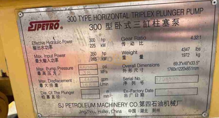 SJ Petro 300hp Well Service Pump