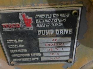 Tesco Pump Drive Gear Box