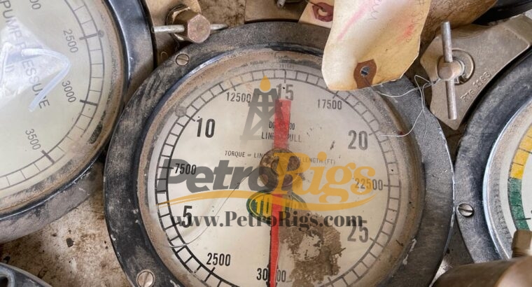 Rotary Table, Tong, & Pump Pressure Gauges