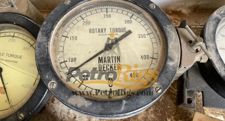 Rotary Table, Tong, & Pump Pressure Gauges