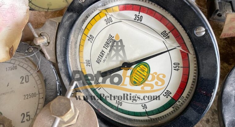 Rotary Table, Tong, & Pump Pressure Gauges