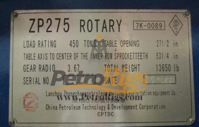 ZP-275 ROTARY TABLE 27-1/2 inch