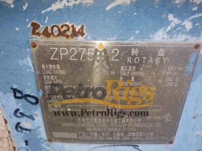 ZP 275 Rotary Table