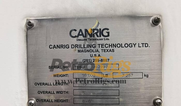 CANRIG 1250AC681 Top Drive