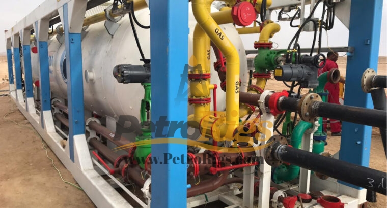 3-phase Separator, Surge tank, Gas flaring