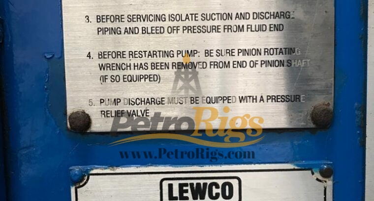 Lewco 446 SF Mud Pump