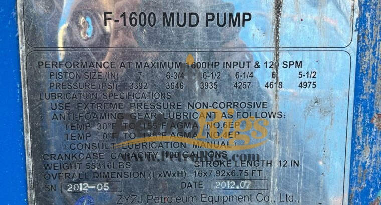 ZYZJ 1600HP Mud Pump