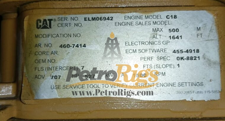 CAT C18 520KW Genset