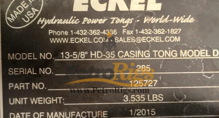 Eckel Casing Tongs