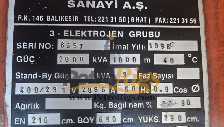 Mitsubishi S16R-PTA2 Gensets