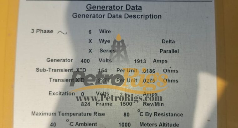 CAT G3516B 1060KW Genset