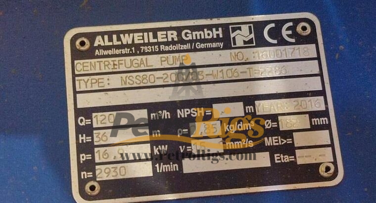 Allweiler MSS Centrifugal Pumps