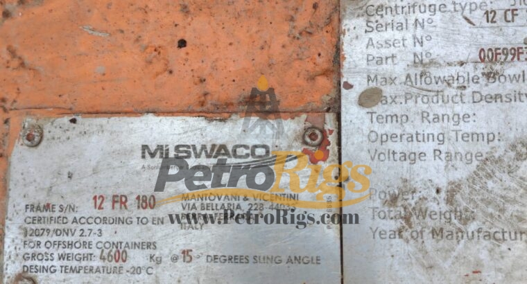 MI Swaco 518 Centrifuge