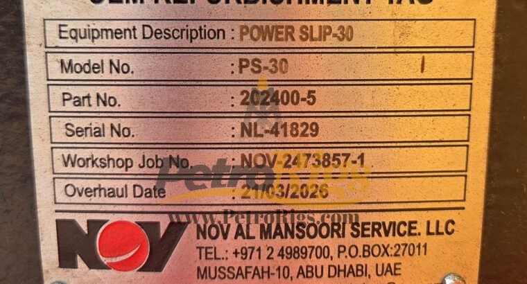 NOV PS30 Power Slip