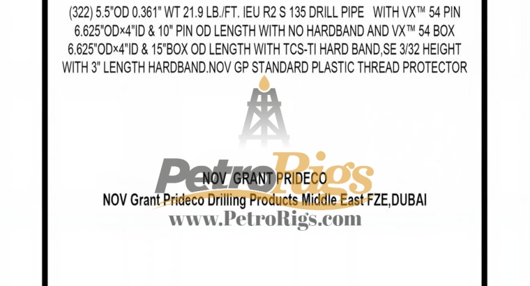 Grant Prideco 5 1/2 inch Pipe